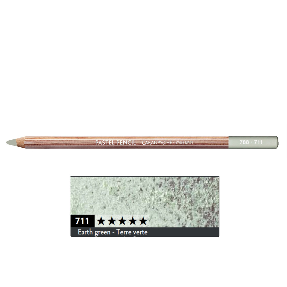 Dry Pastel Pencil - Caran d'Ache - 711, Green Earth