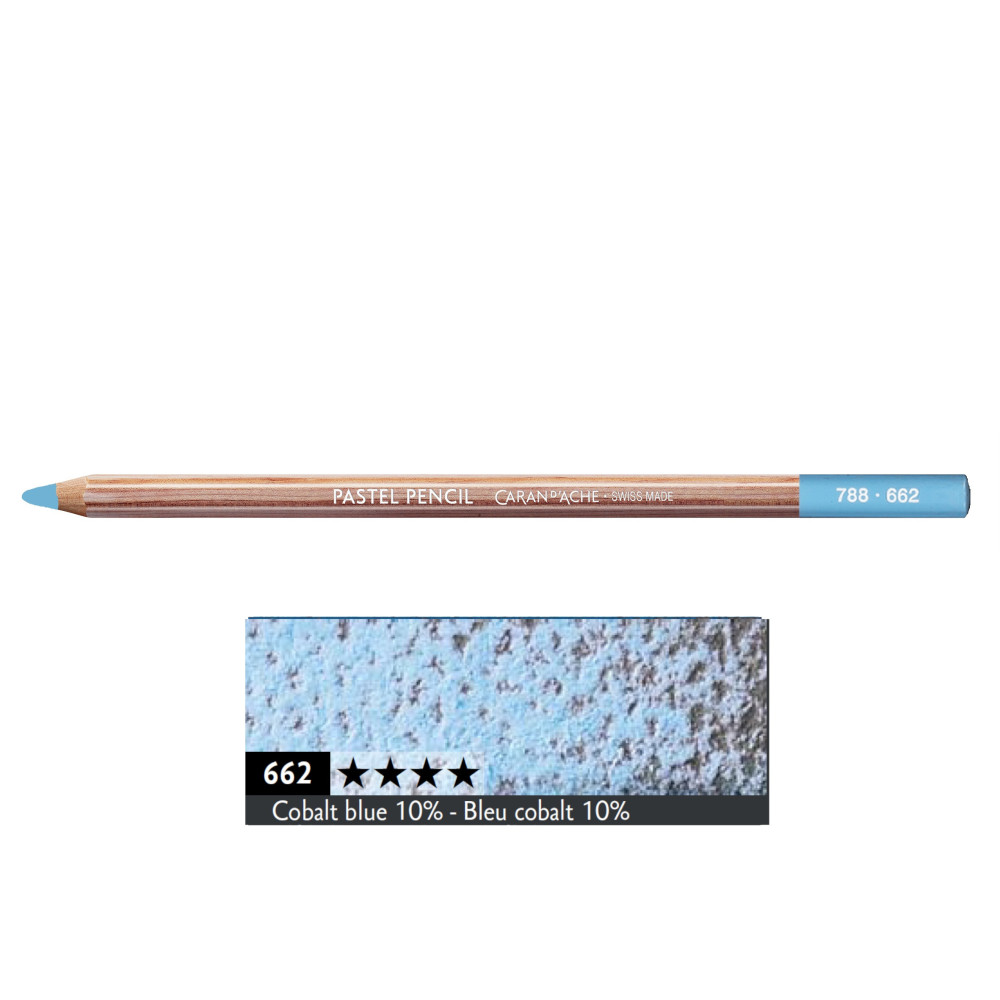 Dry Pastel Pencil - Caran d'Ache - 662, Cobalt Blue 10%