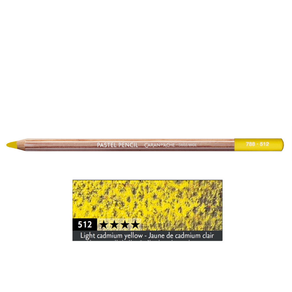 Pastela sucha w kredce Pastel Pencil - Caran d'Ache - 512, Light Cadmium Yellow