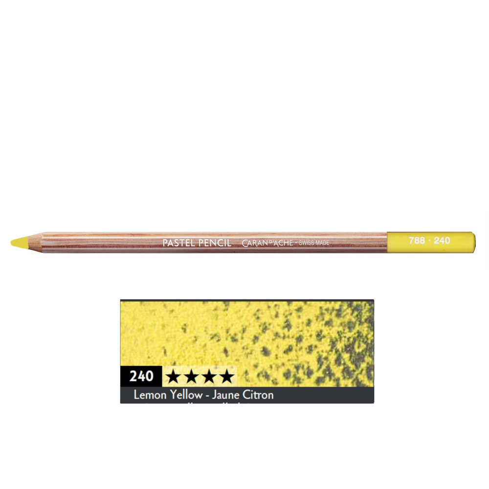 Dry Pastel Pencil - Caran d'Ache - 240, Lemon Yellow