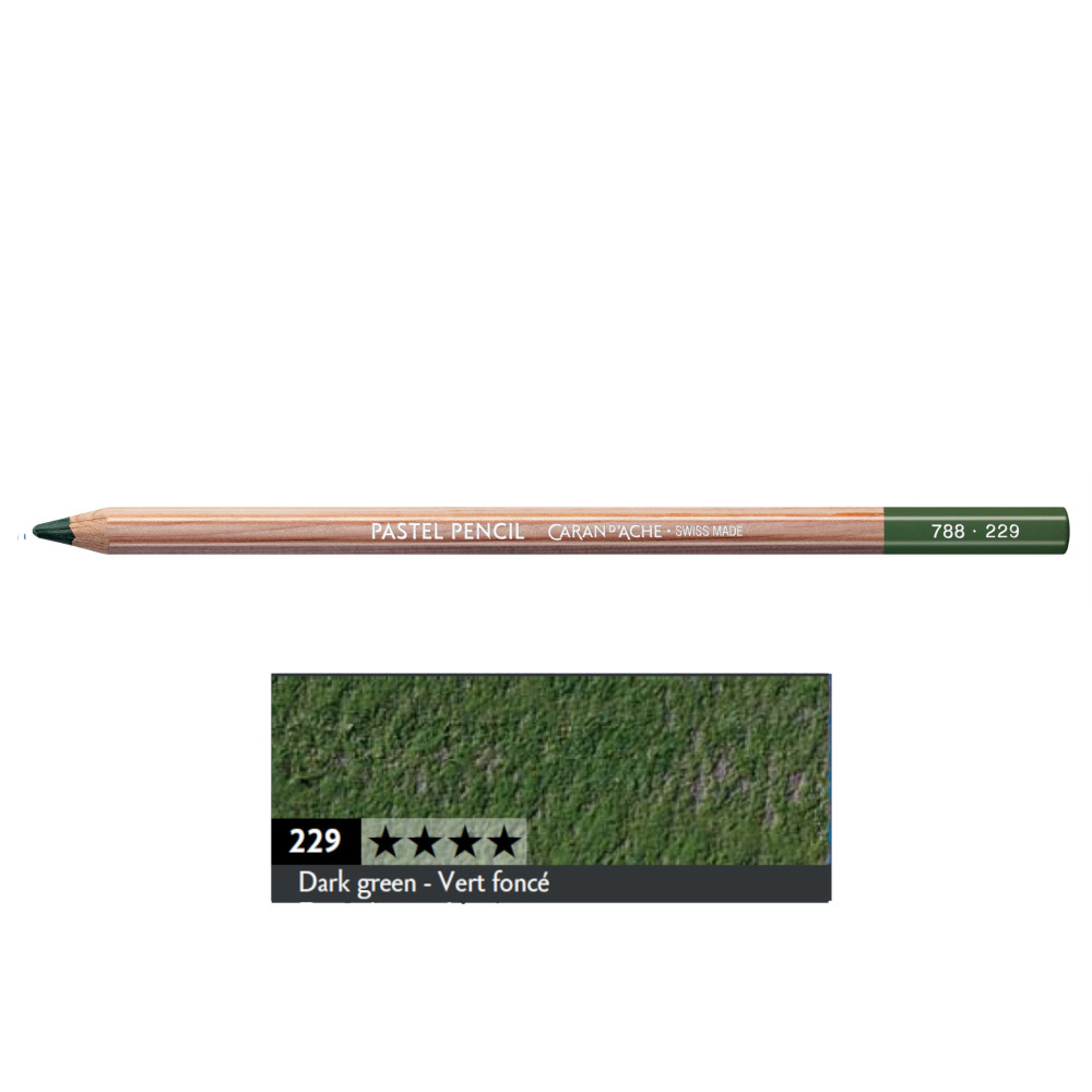 Dry Pastel Pencil - Caran d'Ache - 229, Dark Green