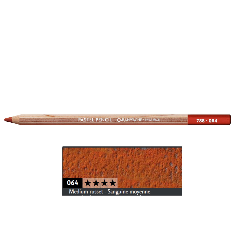Dry Pastel Pencil - Caran d'Ache - 064, Medium Russet
