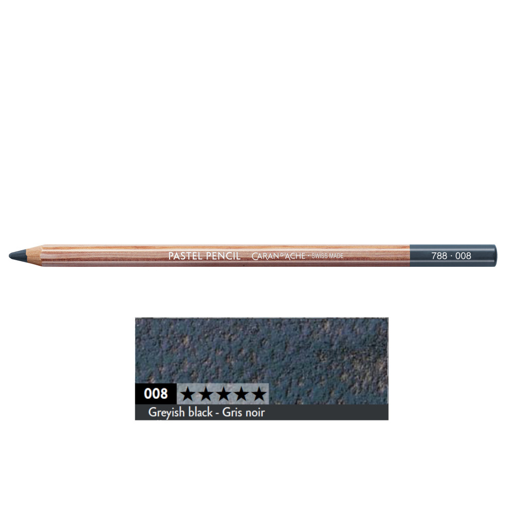 Dry Pastel Pencil - Caran d'Ache - 008, Greyish Black