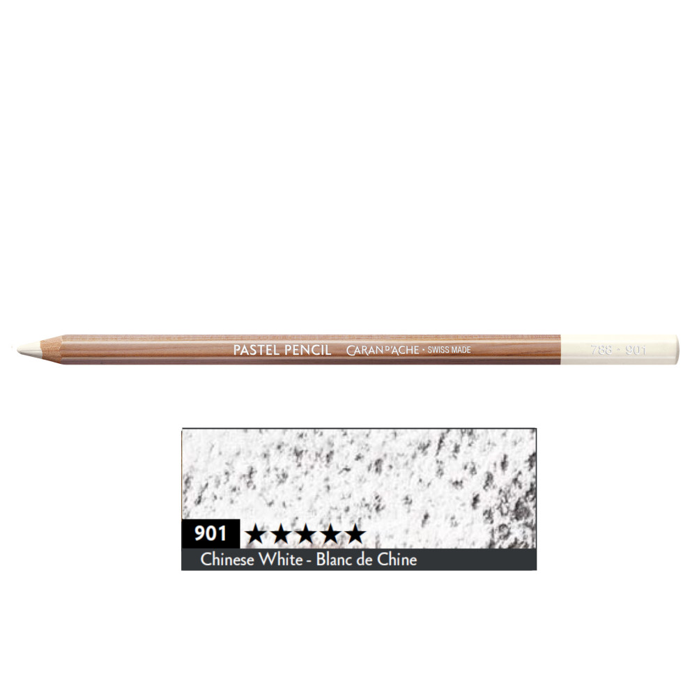 Dry Pastel Pencil - Caran d'Ache - 901, Chinese White
