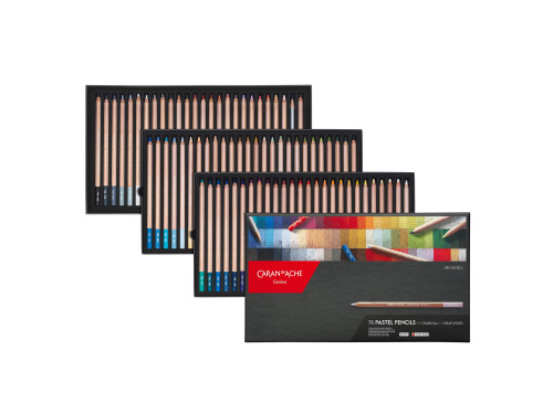 Set of dry Pastel Pencils - Caran d'Ache - 76 colors