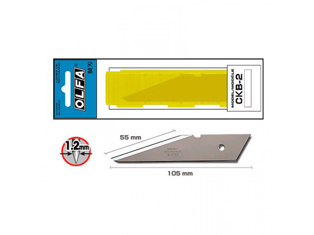 Blades for industrial knife CK-2 - Olfa - 2 pcs.