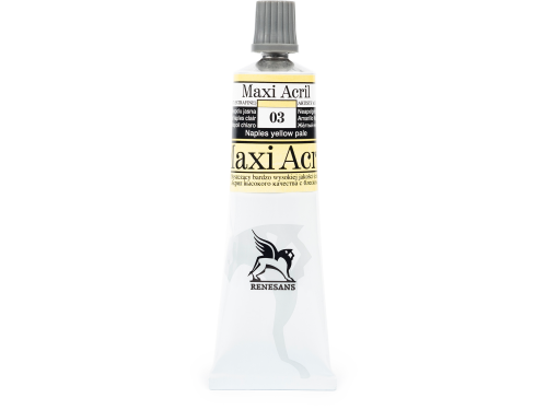 Farba akrylowa Maxi Acril - Renesans - 03, Naples yellow pale, 60 ml