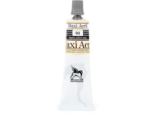 Acrylic paint Maxi Acril - Renesans - 04, Naples yellow deep, 60 ml