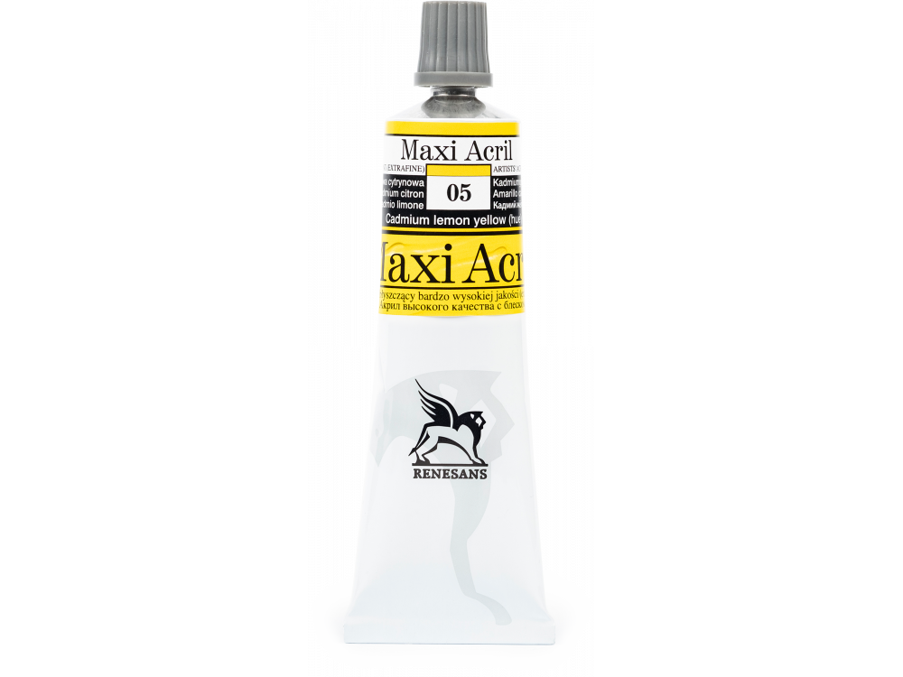 Farba akrylowa Maxi Acril - Renesans - 05, cadmium lemon yellow hue, 60 ml