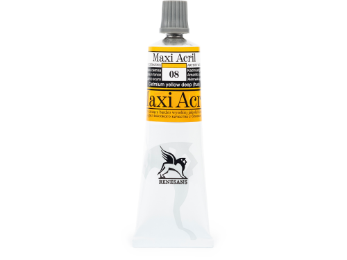 Farba akrylowa Maxi Acril - Renesans - 08, cadmium yellow deep hue, 60 ml