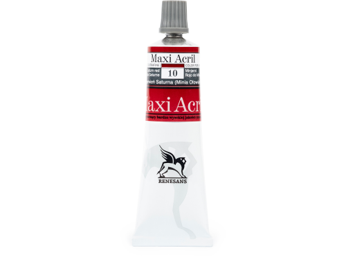 Acrylic paint Maxi Acril - Renesans - 10, Saturn red, 60 ml