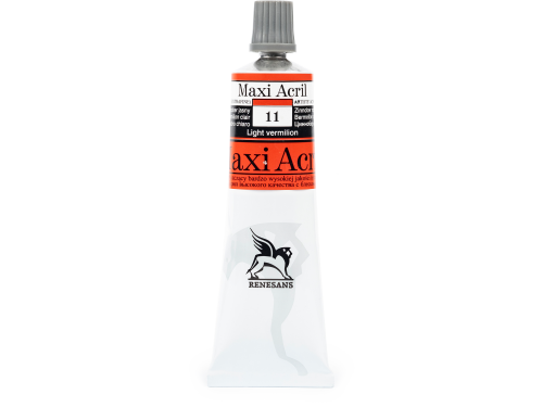 Acrylic paint Maxi Acril - Renesans - 11, light vermilion, 60 ml