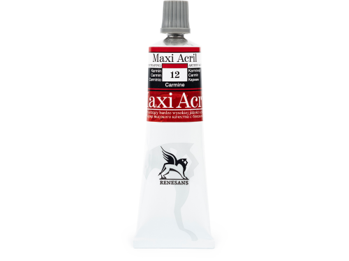 Farba akrylowa Maxi Acril - Renesans - 12, carmine, 60 ml