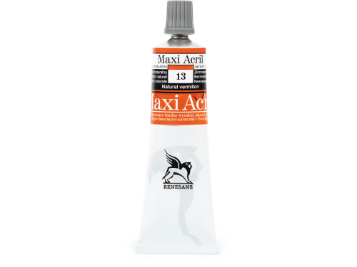 Farba akrylowa Maxi Acril - Renesans - 13, natural vermillion, 60 ml
