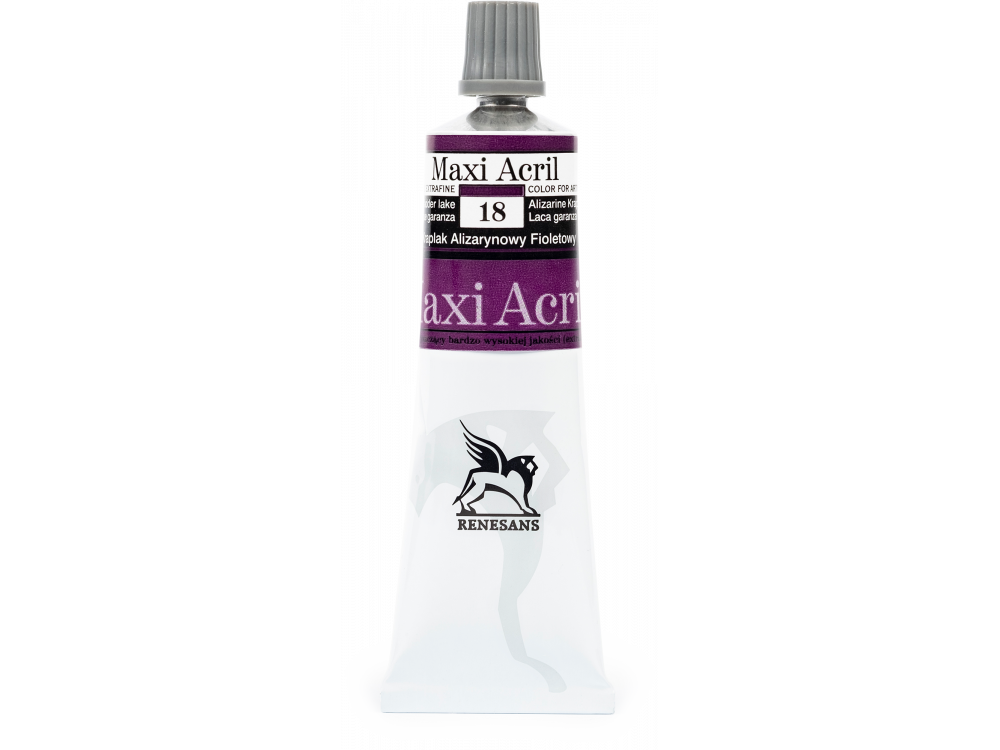 Acrylic paint Maxi Acril - Renesans - violet alizarin, 60 ml