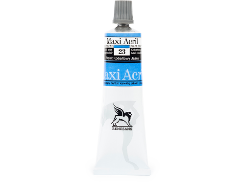 Acrylic paint Maxi Acril - Renesans - 23, cobalt blue light, 60 ml