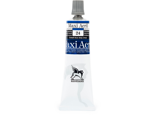 Acrylic paint Maxi Acril - Renesans - 24, cobalt blue deep hue, 60 ml