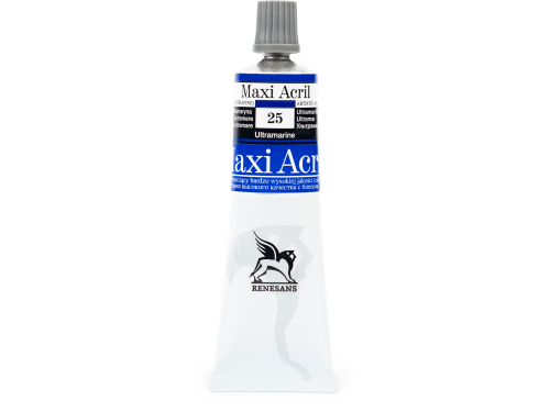 Acrylic paint Maxi Acril - Renesans - 25, ultramarine blue, 60 ml