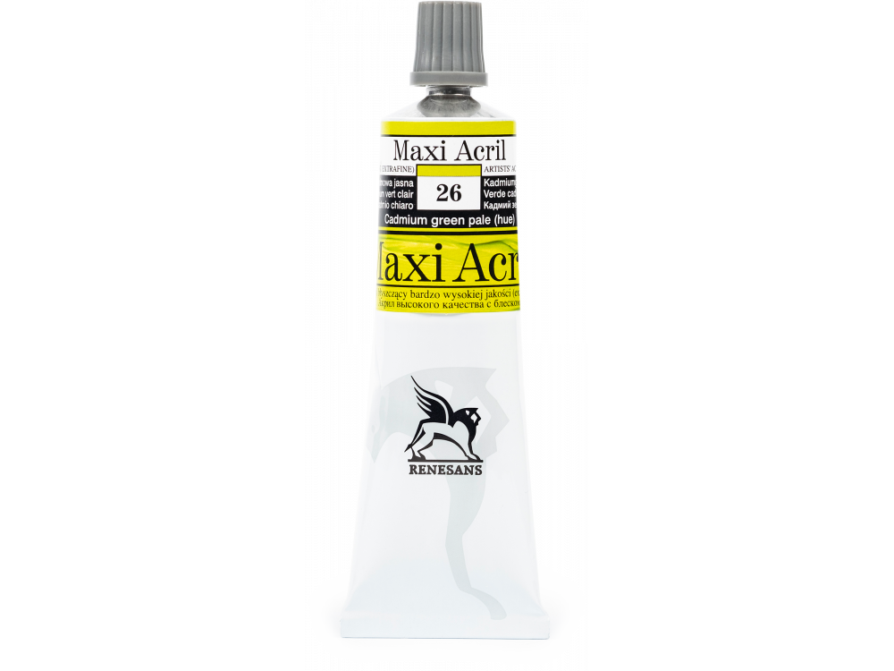 Farba akrylowa Maxi Acril - Renesans - 26, cadmium green pale hue, 60 ml