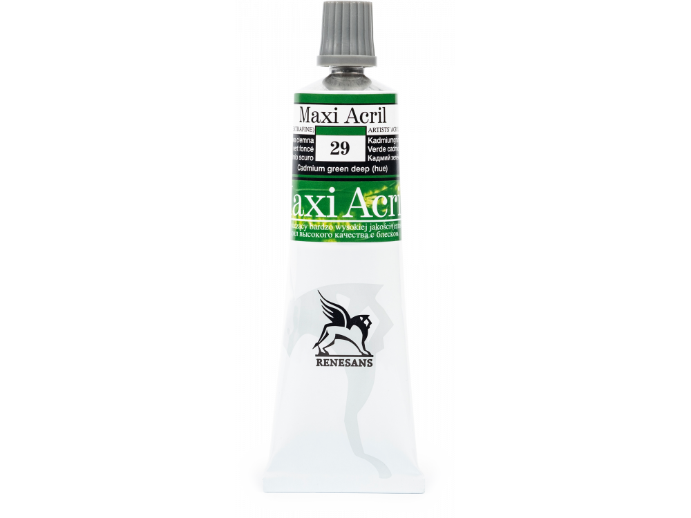 Farba akrylowa Maxi Acril - Renesans - 29, cadmium green deep hue, 60 ml
