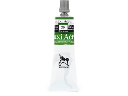 Farba akrylowa Maxi Acril - Renesans - 30, olive green, 60 ml