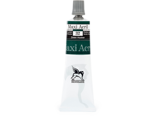 Acrylic paint Maxi Acril - Renesans - 32, Hooker's green, 60 ml