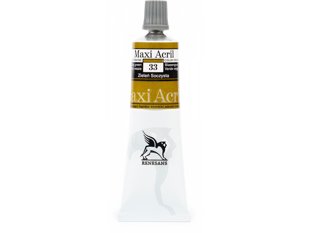 Farba akrylowa Maxi Acril - Renesans - 33, sap green, 60 ml