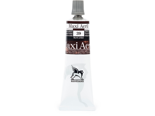 Acrylic paint Maxi Acril - Renesans - 39, burnt umber, 60 ml