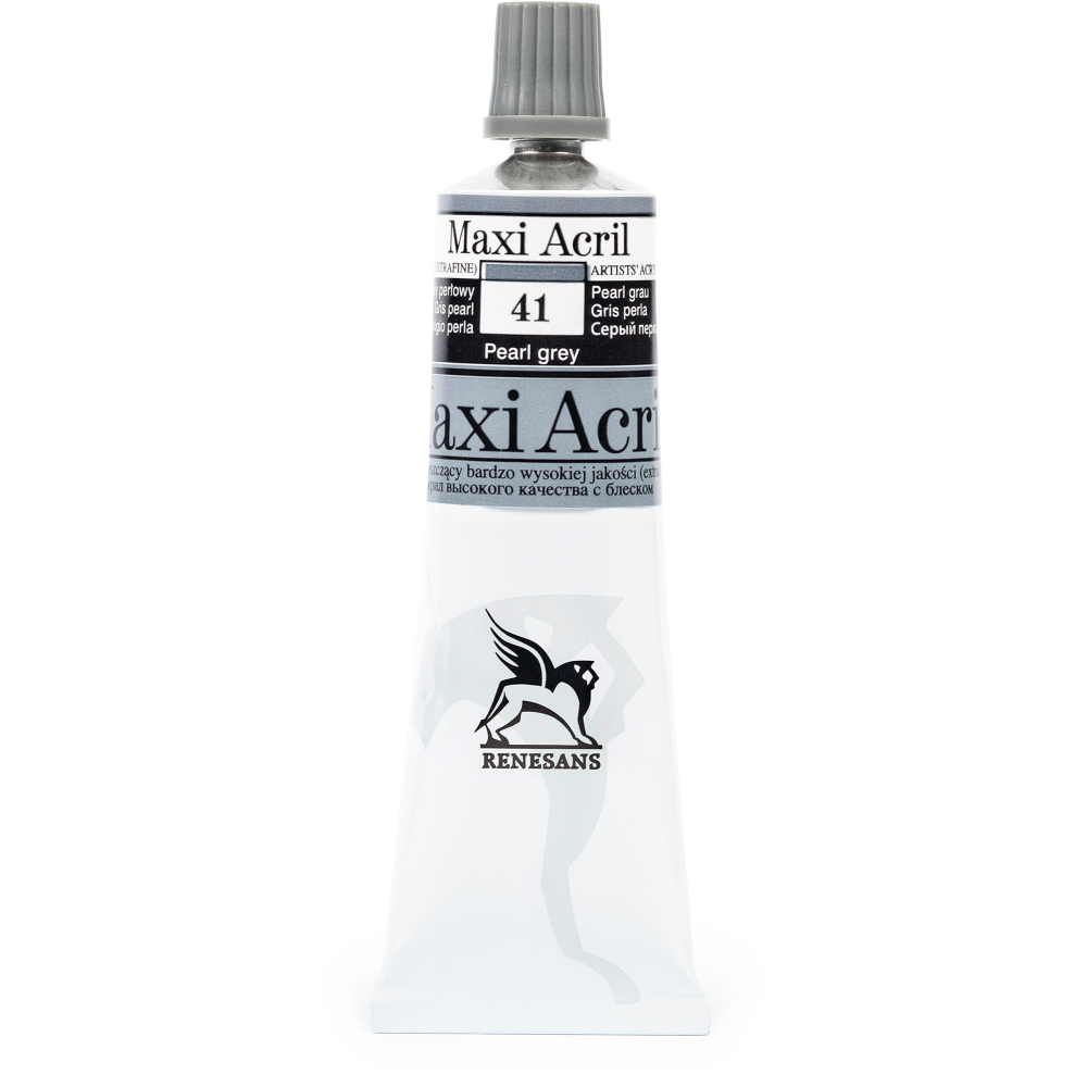 Farba akrylowa Maxi Acril - Renesans - 41, pearl grey, 60 ml