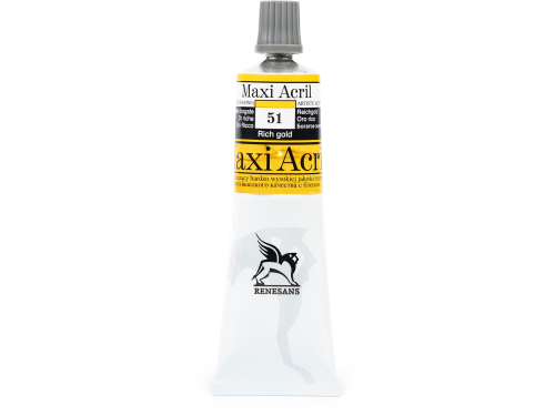Acrylic paint Maxi Acril - Renesans - 51, rich gold, 60 ml