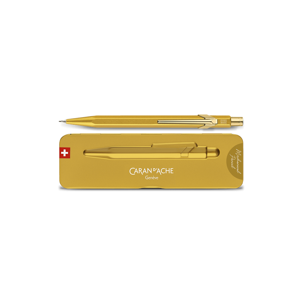 Mechanical pencil 844 Premium - Caran d'Ache - Goldbar, 0,7 mm