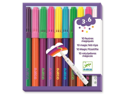 Set of magic felt-tips for kids - Djeco - 10 colors