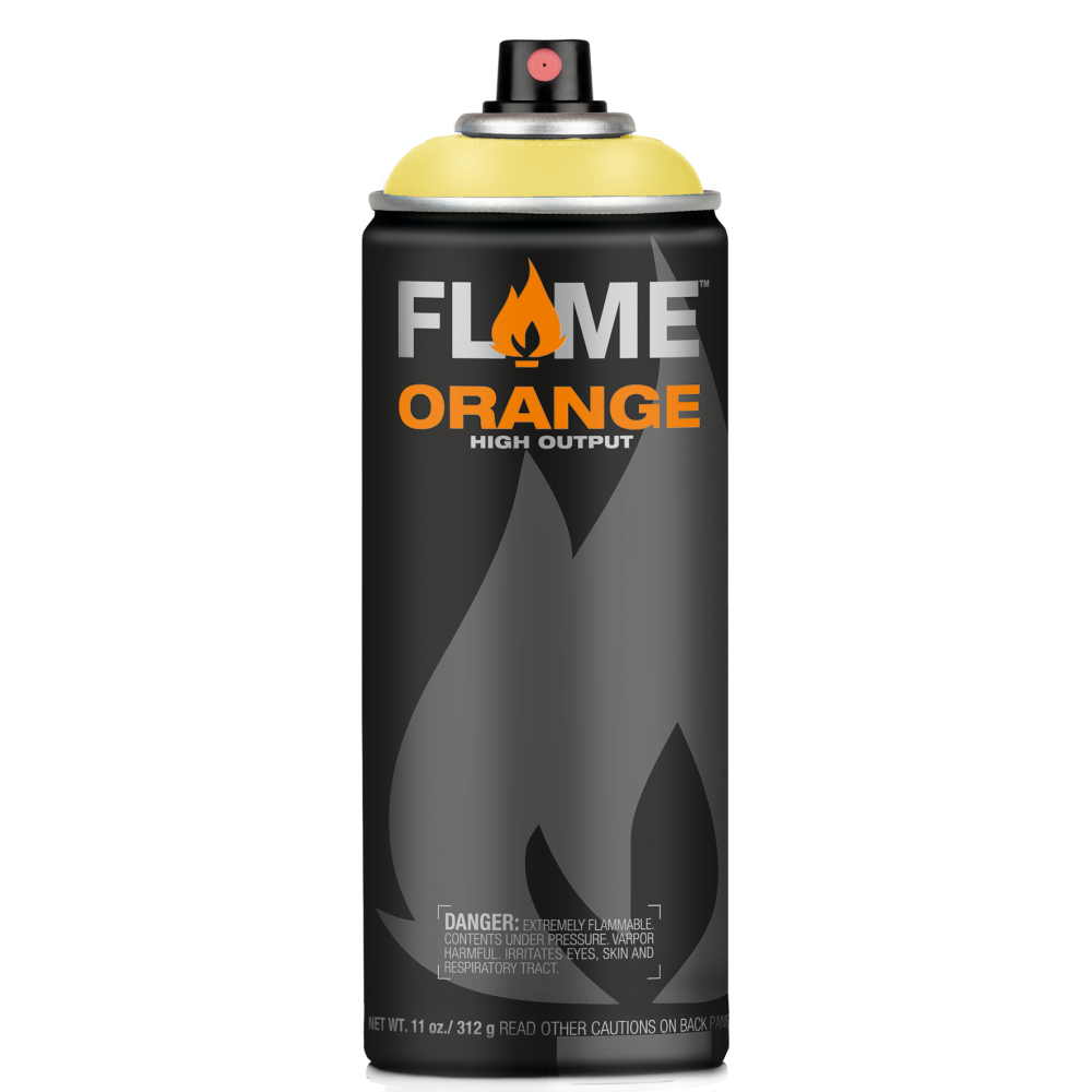 Flame Orange acrylic spray paint - Molotow - 100, Vanilla, 400 ml