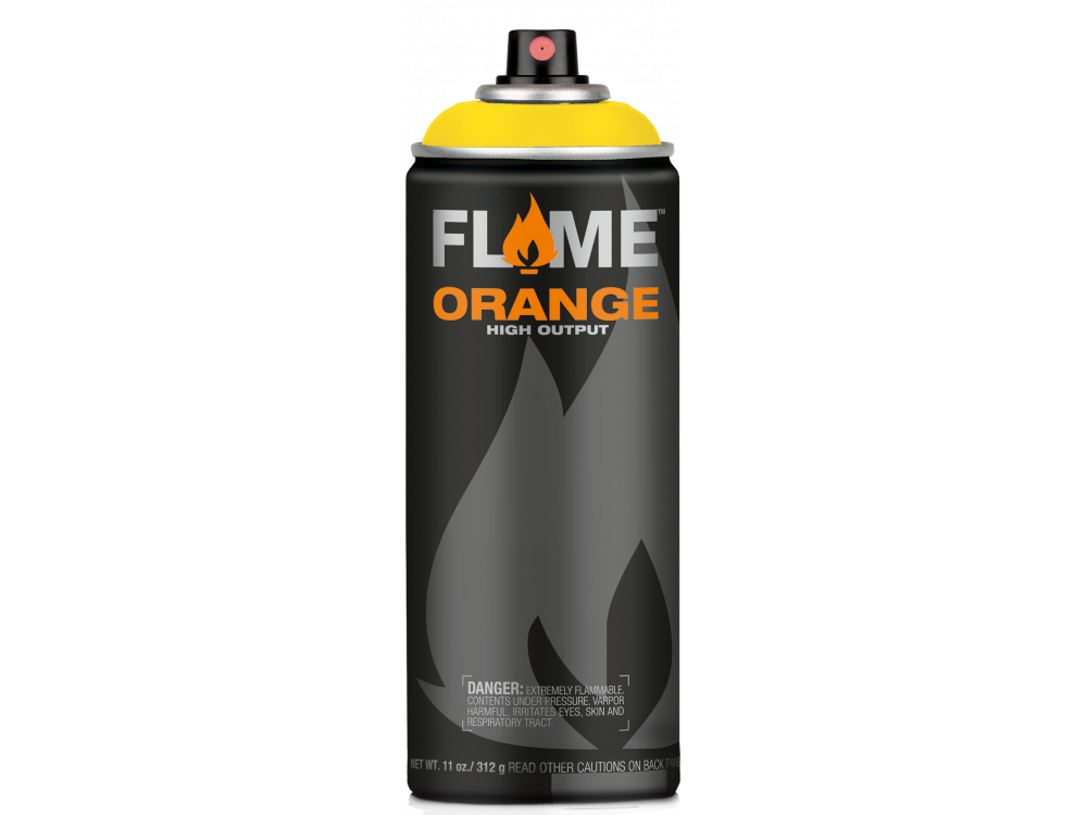 Farba akrylowa w sprayu Flame Orange - Molotow - 104, Cadmium Yellow, 400 ml
