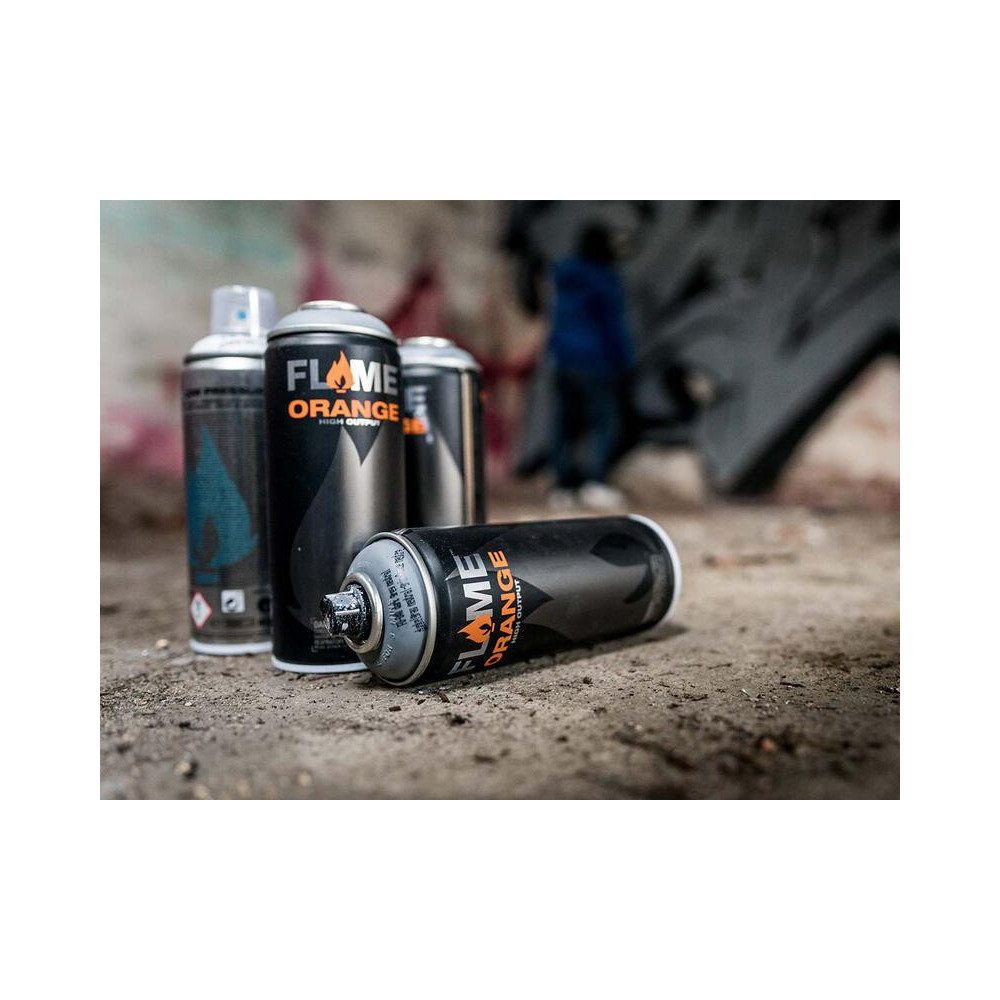 Flame Orange acrylic spray paint - Molotow - 833, Stone Grey Dark, 400 ml