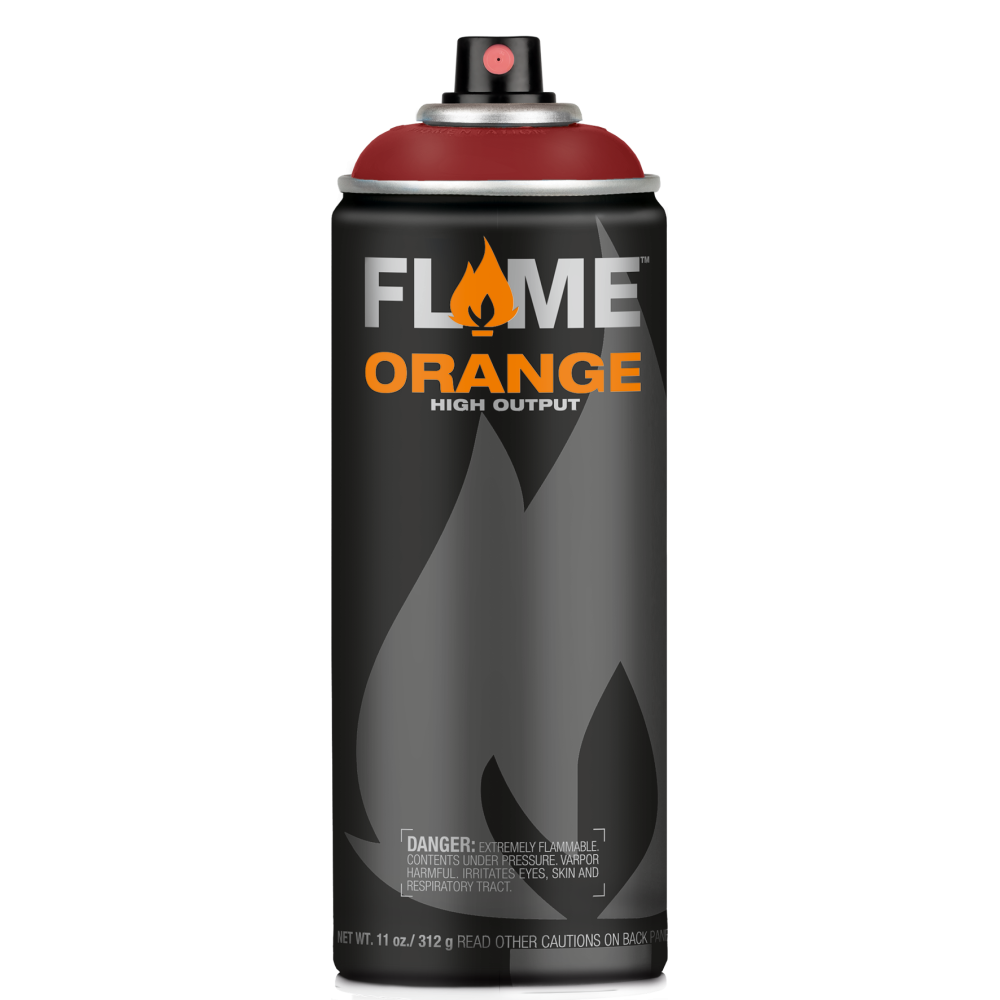 Flame Orange acrylic spray paint - Molotow - 306, Ruby Red, 400 ml