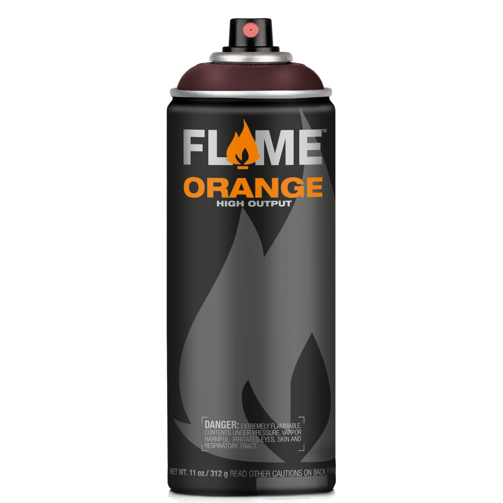 Flame Orange acrylic spray paint - Molotow - 322, Aubergine, 400 ml