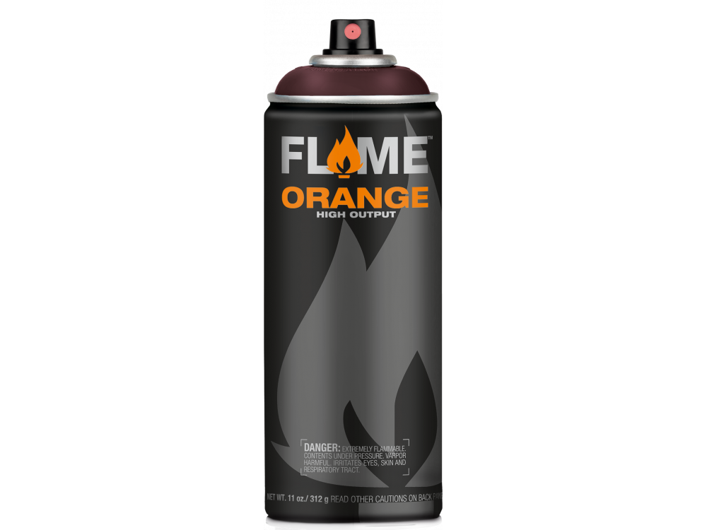 Farba akrylowa w sprayu Flame Orange - Molotow - 322, Aubergine, 400 ml