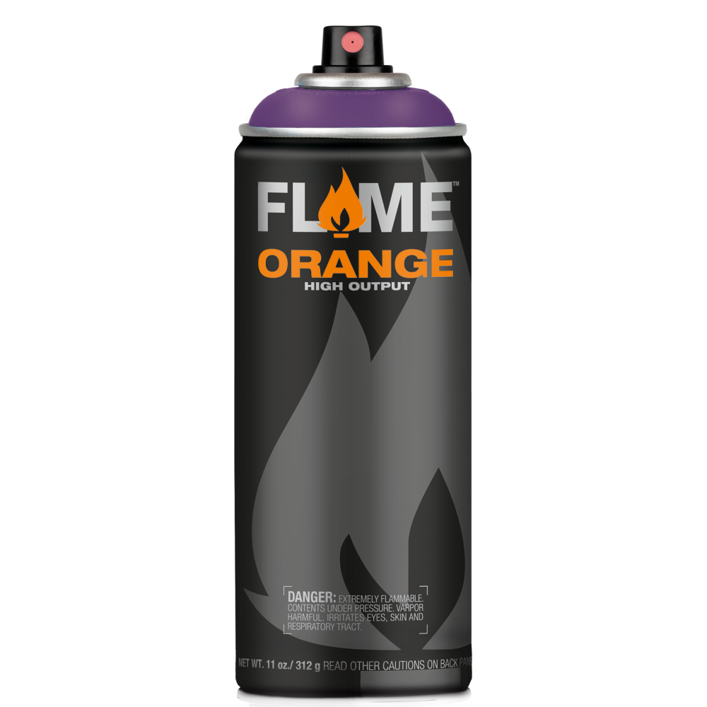 Flame Orange acrylic spray paint - Molotow - 398, Deep Violet, 400 ml
