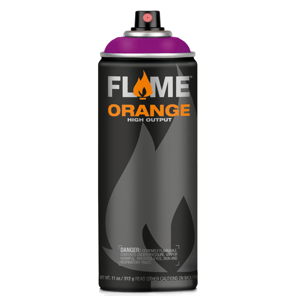Flame Orange acrylic spray paint - Molotow - 404, Traffic Purle, 400 ml
