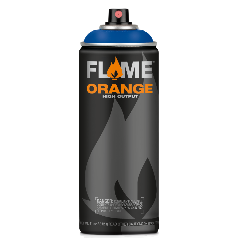 Flame Orange acrylic spray paint - Molotow - 512, Signal Blue, 400 ml