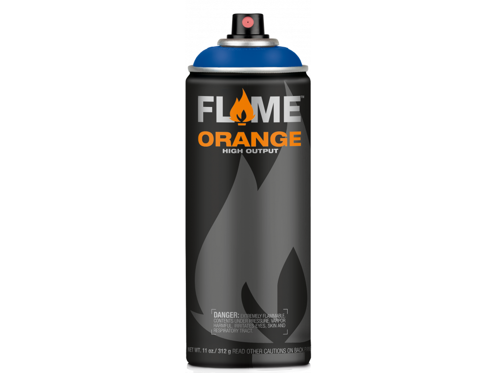 Flame Orange acrylic spray paint - Molotow - 512, Signal Blue, 400 ml