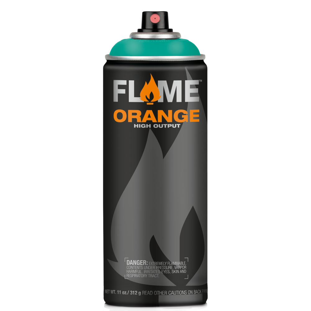 Flame Orange acrylic spray paint - Molotow - 604, Lagoon Blue, 400 ml