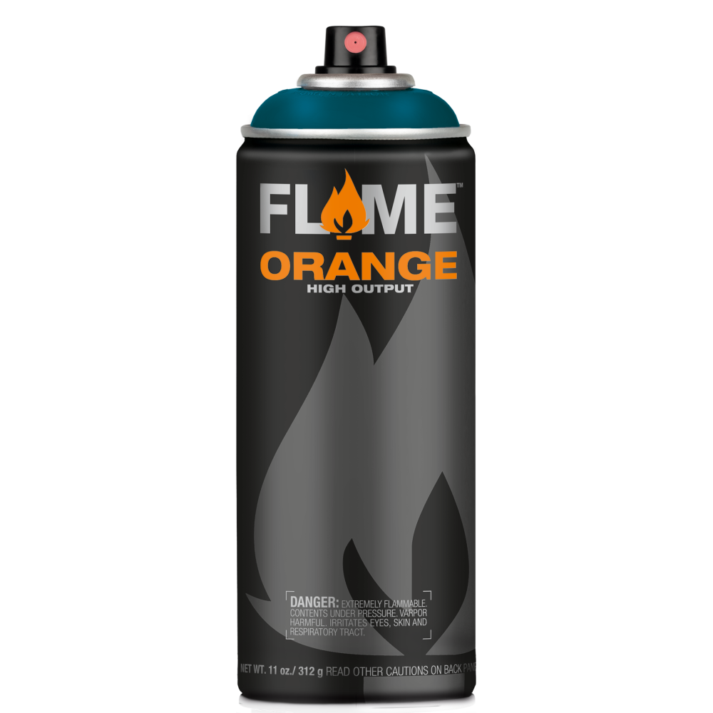 Flame Orange acrylic spray paint - Molotow - 618, Aqua, 400 ml