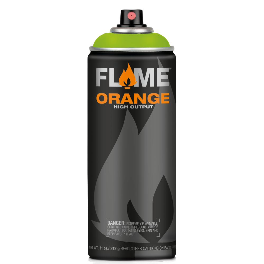 Flame Orange acrylic spray paint - Molotow - 627, Crazy Grass, 400 ml