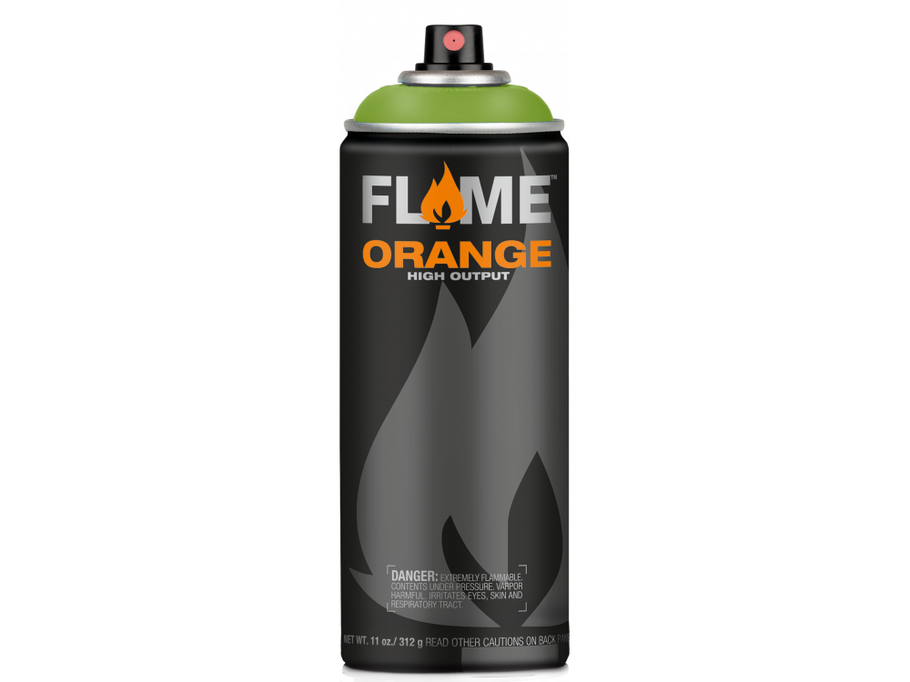 Farba akrylowa w sprayu Flame Orange - Molotow - 628, Grass Green, 400 ml