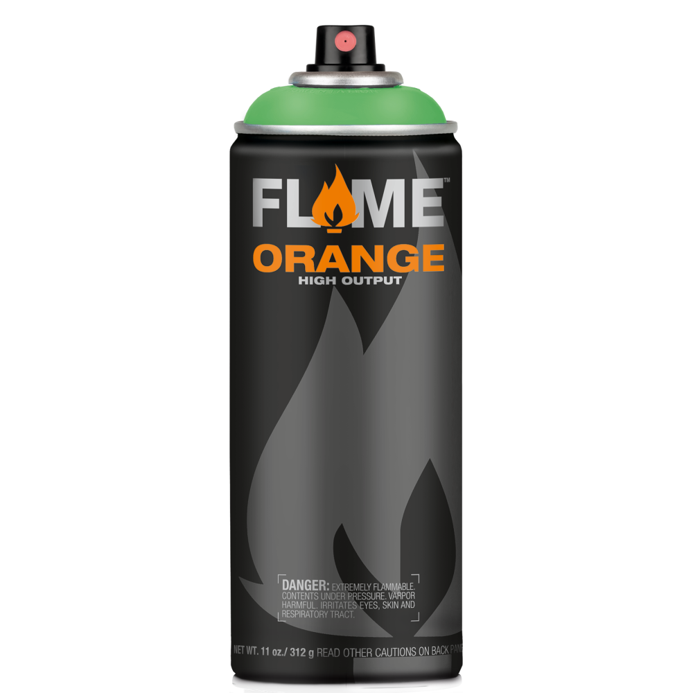 Flame Orange acrylic spray paint - Molotow - 667, Crazy Menthol, 400 ml