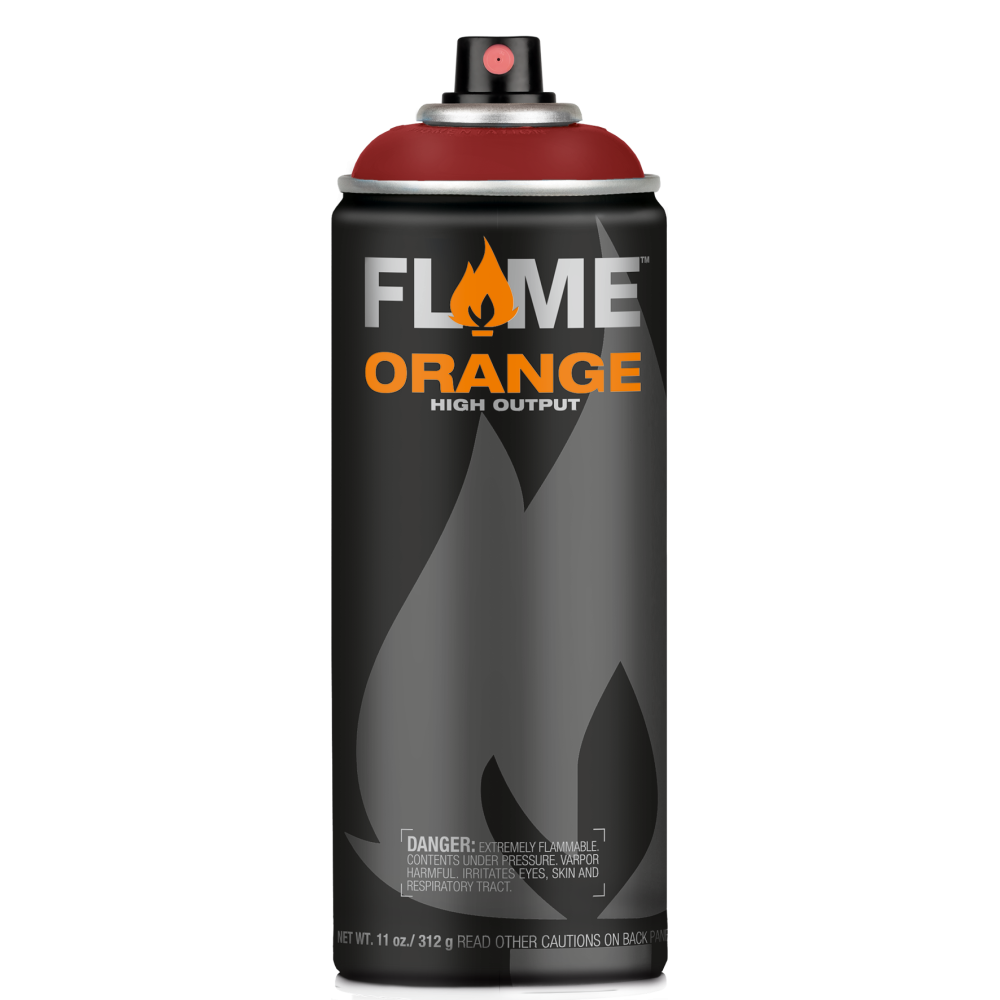 Flame Orange acrylic spray paint - Molotow - 699, Brown Red, 400 ml