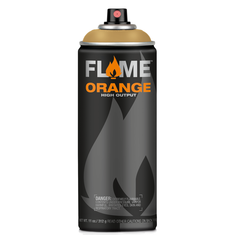 Farba akrylowa w sprayu Flame Orange - Molotow - 704, Beige Brown, 400 ml
