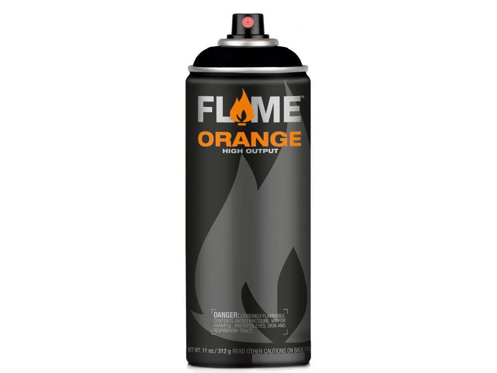 Farba akrylowa w sprayu Flame Orange - Molotow - 904, Deep Black, 400 ml